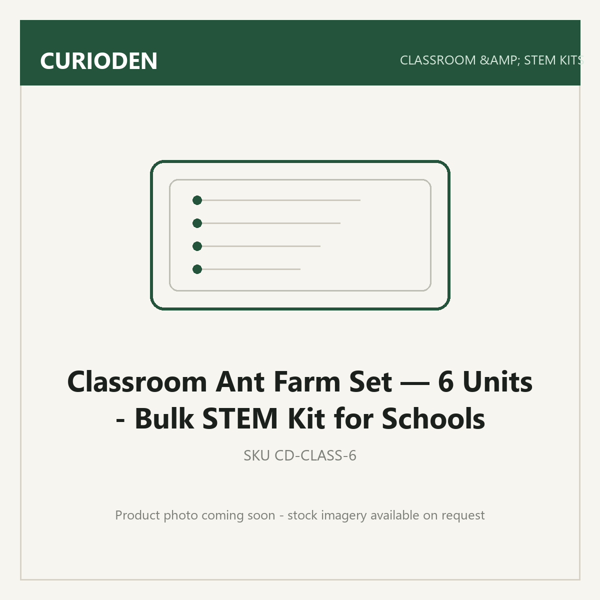 Classroom Ant Farm Set — 6 Units - Bulk STEM Kit for Schools - Classroom & STEM Kits by CurioDen