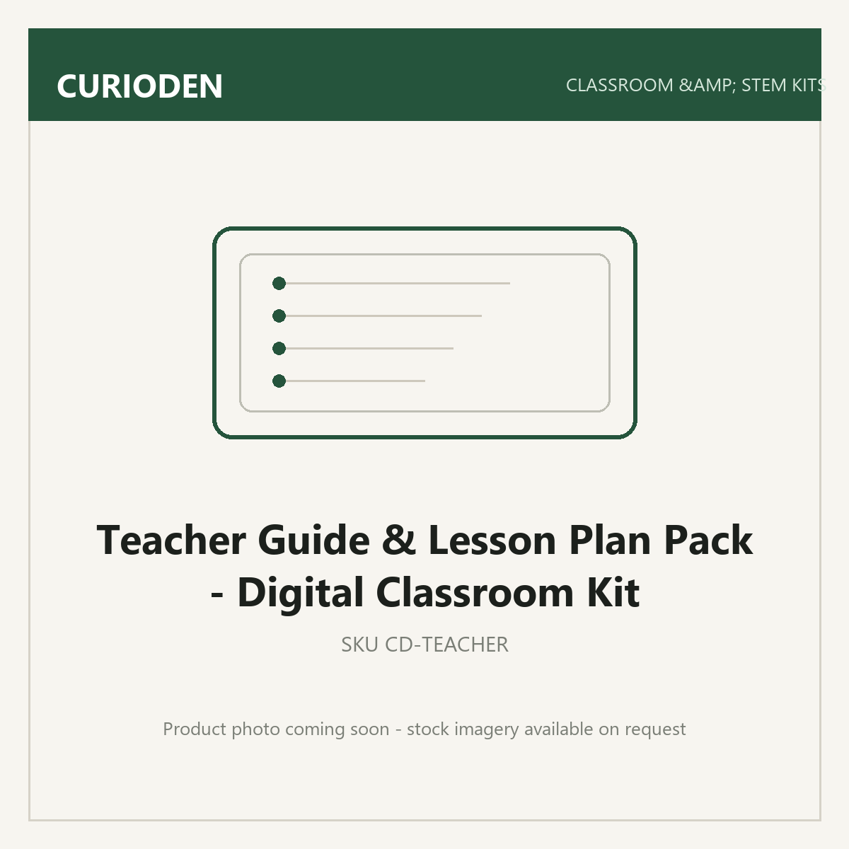 Teacher Guide & Lesson Plan Pack - Digital Classroom Kit - Classroom & STEM Kits by CurioDen